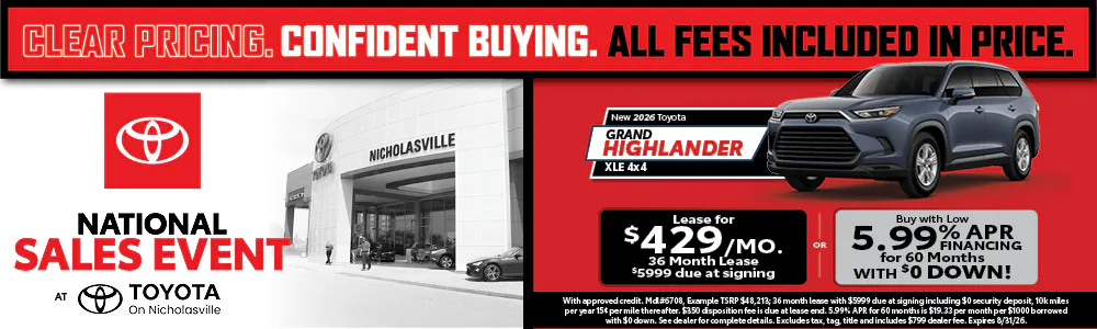 2026 Toyota Grand Highlander | Toyota on Nicholasville