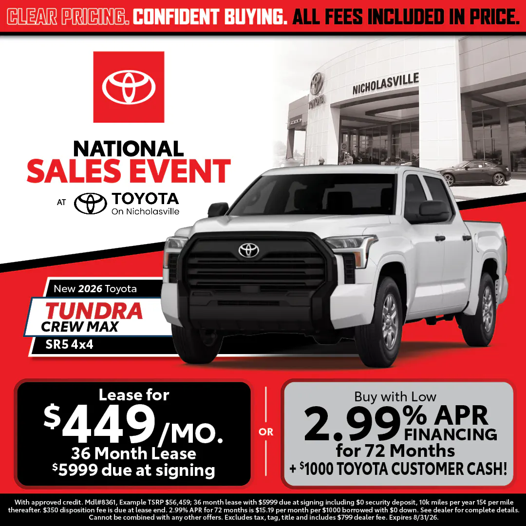 2026 Toyota TUNDRA Crew Max SR5 4×4 | Toyota on Nicholasville