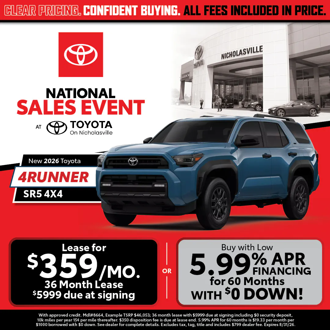 2026 4Runner SR5 4×4 | Toyota on Nicholasville