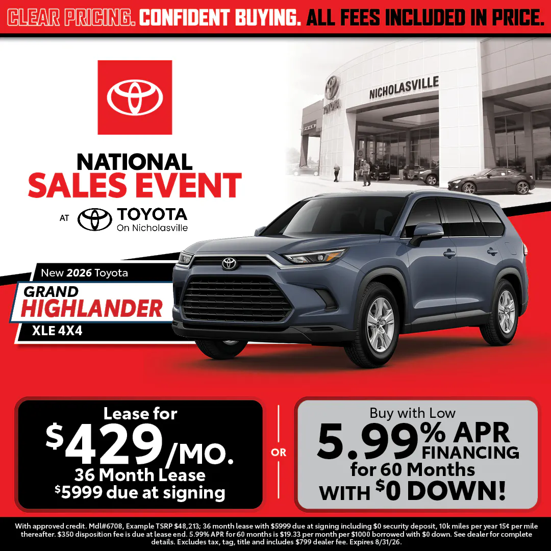 2026 Toyota Grand Highlander | Toyota on Nicholasville