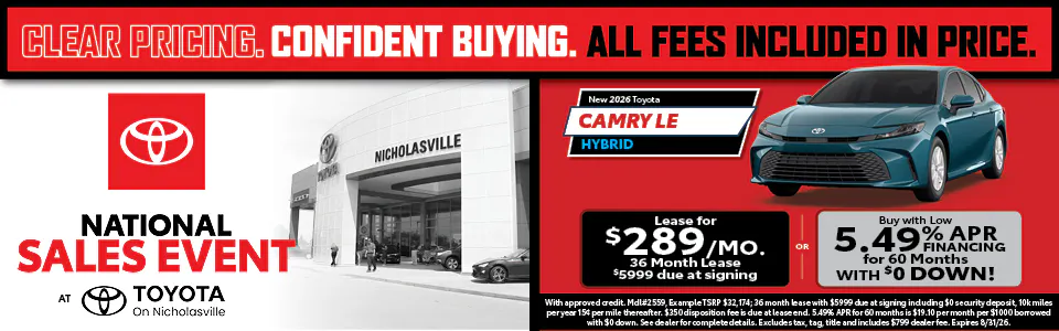 2026 Toyota CAMRY LE | Toyota on Nicholasville
