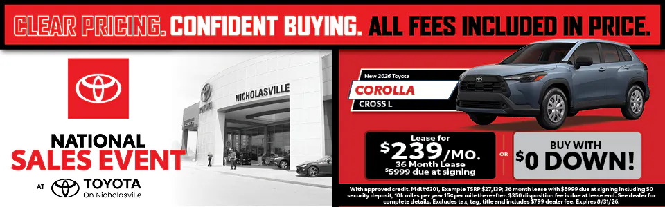 2026 Toyota Corolla Cross L | Toyota on Nicholasville