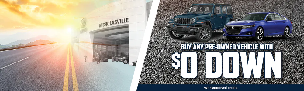 Buy any Pre-owned vehicle with  $0 Down | Toyota on Nicholasville