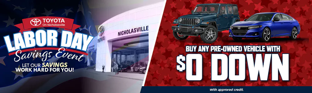 Buy Any Pre-Owned Vehicle With $0 Down | Toyota on Nicholasville