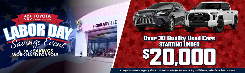 Over 30 Quality Used Cars Starting Under $20,000 | Toyota on Nicholasville