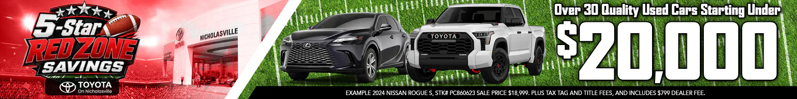 Over 30 Quality Used Cars Starting under $20,000 | Toyota on Nicholasville