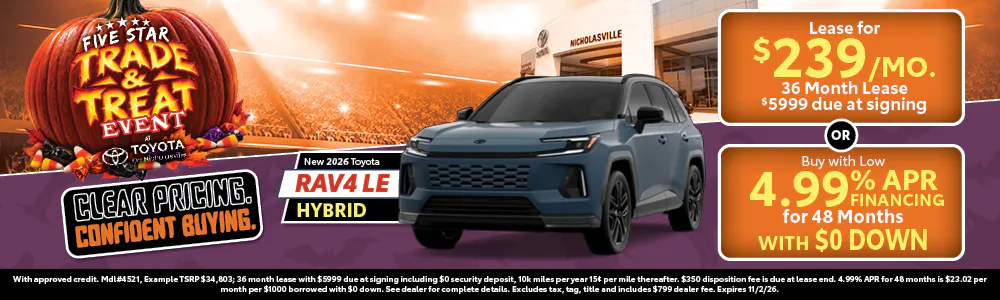 2026 RAV4 LE Hybrid (Trade and Treat) | Toyota on Nicholasville