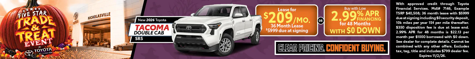 2026 Tacoma Double Cab SR5 (Trade and Treat)