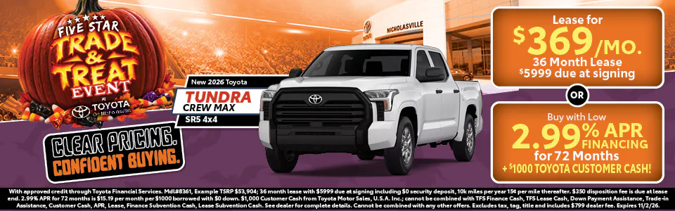 2026 Tundra CREW MAX SR5 4×4 (Trade and Treat) | Toyota on Nicholasville