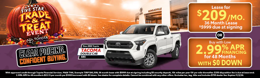 2026 Tacoma Double Cab SR5 (Trade and Treat) | Toyota on Nicholasville