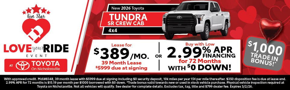 2026 Toyota Tundra Lease & APR Offer | Toyota on Nicholasville