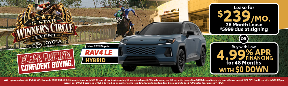 Shop New Toyota RAV4 Hybrid Offers at Toyota on Nicholasville