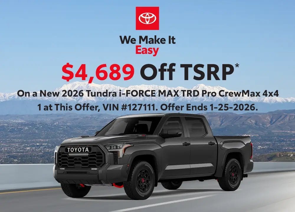 2026 Toyota Tundra i-FORCE MAX TRD Pro CrewMax 4×4 | Toyota Place