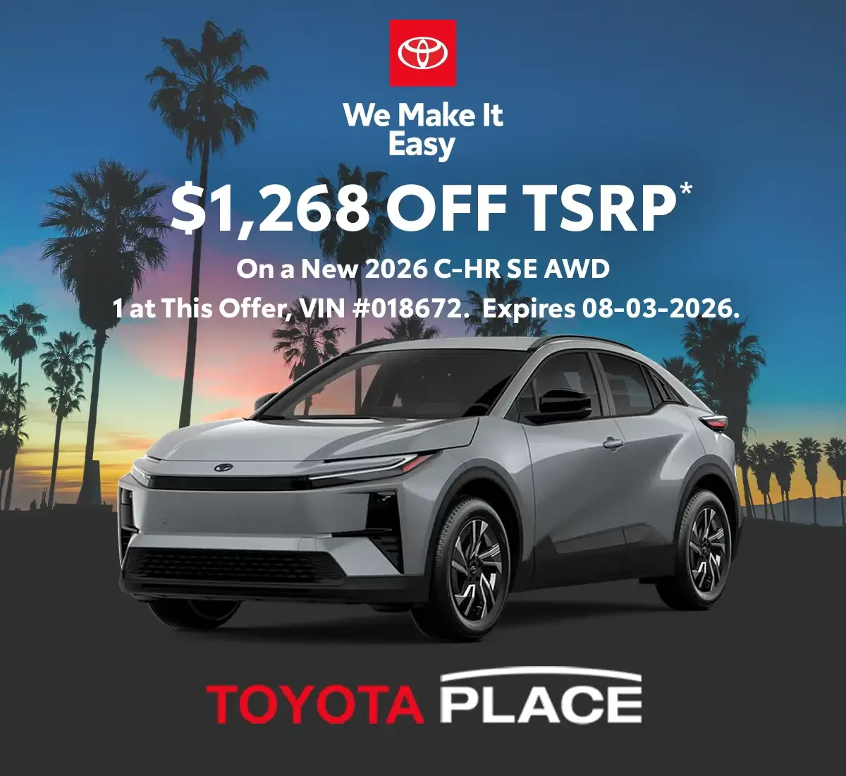 2026 Toyota C-HR SE AWD | Toyota Place