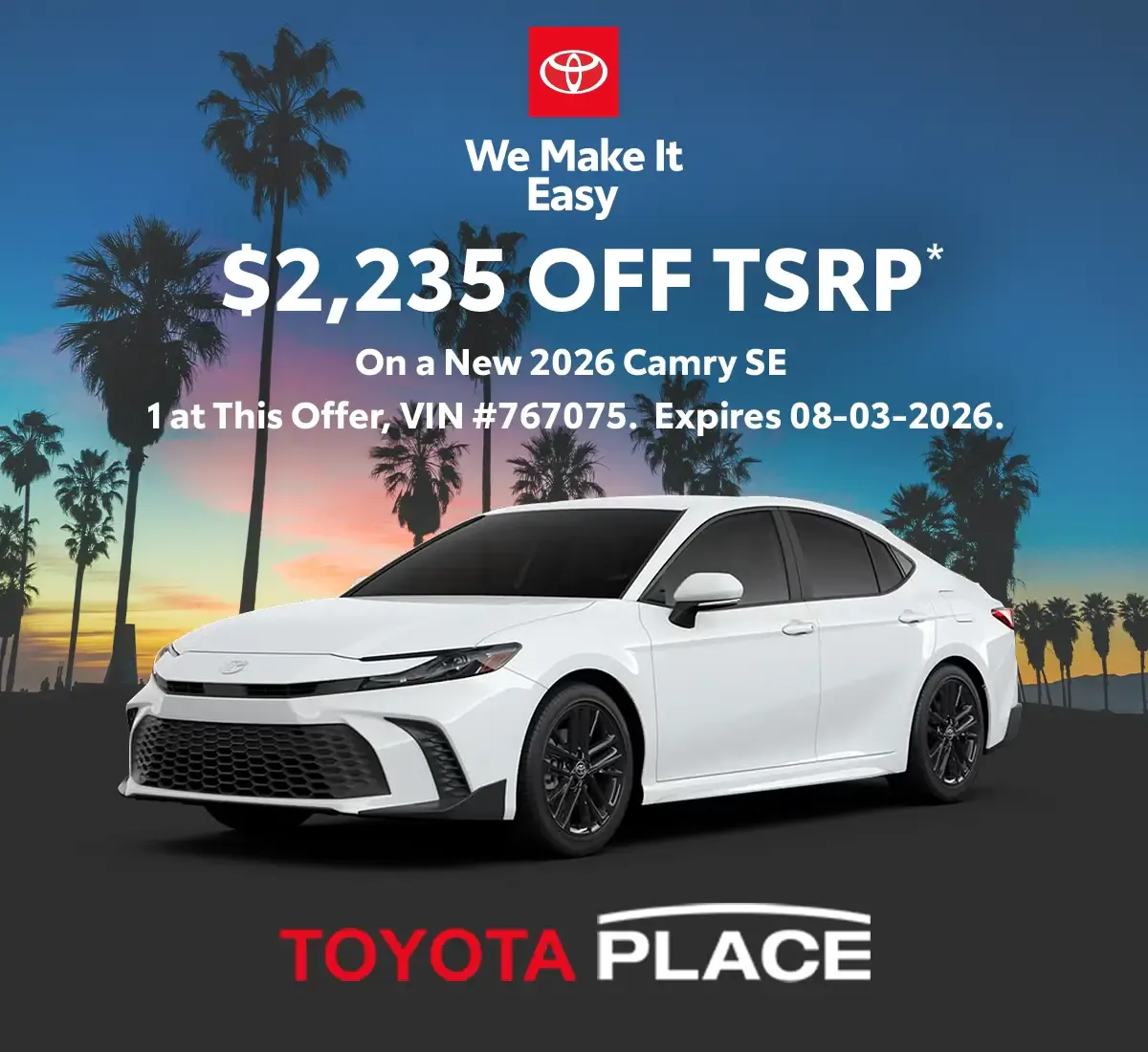 2026 Toyota Camry SE | Toyota Place