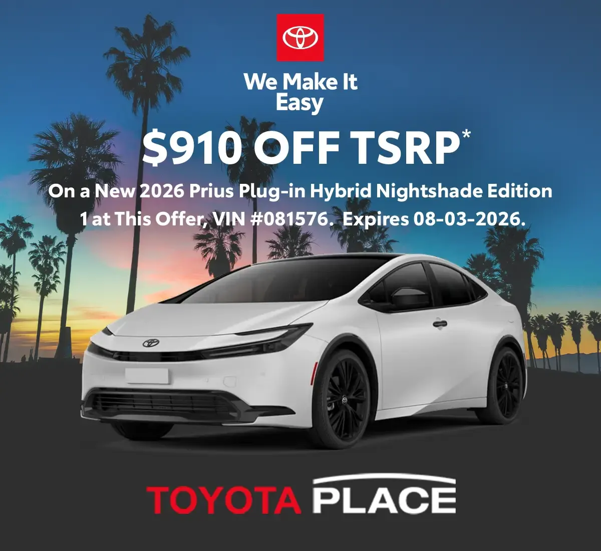2026 Toyota Prius Plug-in Hybrid Nightshade Edition | Toyota Place