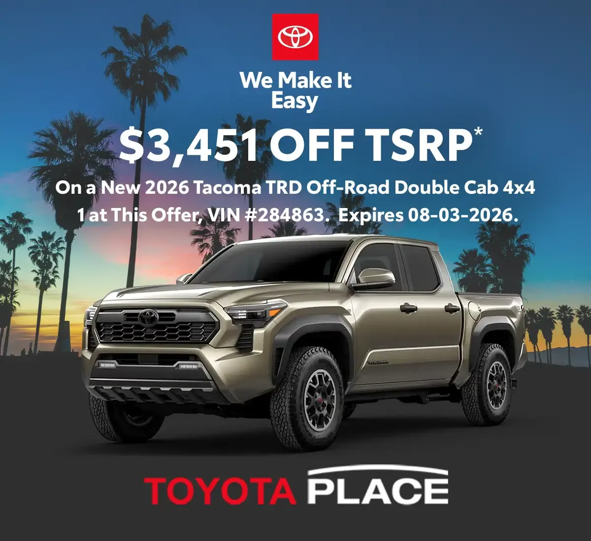 2026 Toyota Tacoma TRD Off-Road Double Cab 4×4 | Toyota Place