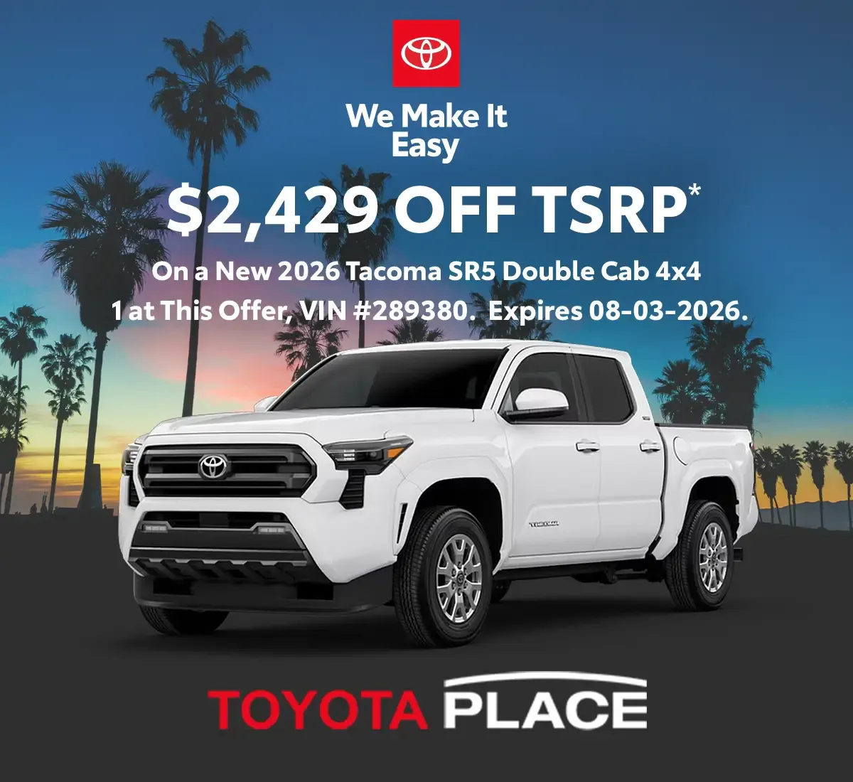 2026 Toyota Tacoma SR5 Double Cab 4×4 | Toyota Place