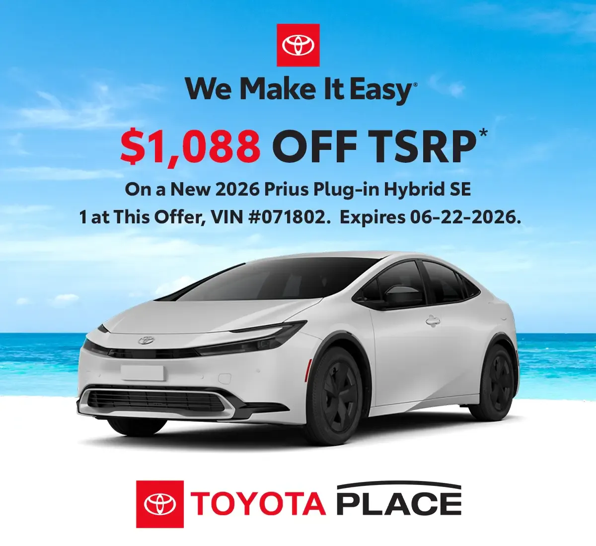 2026 Toyota Prius Plug-in Hybrid SE | Toyota Place