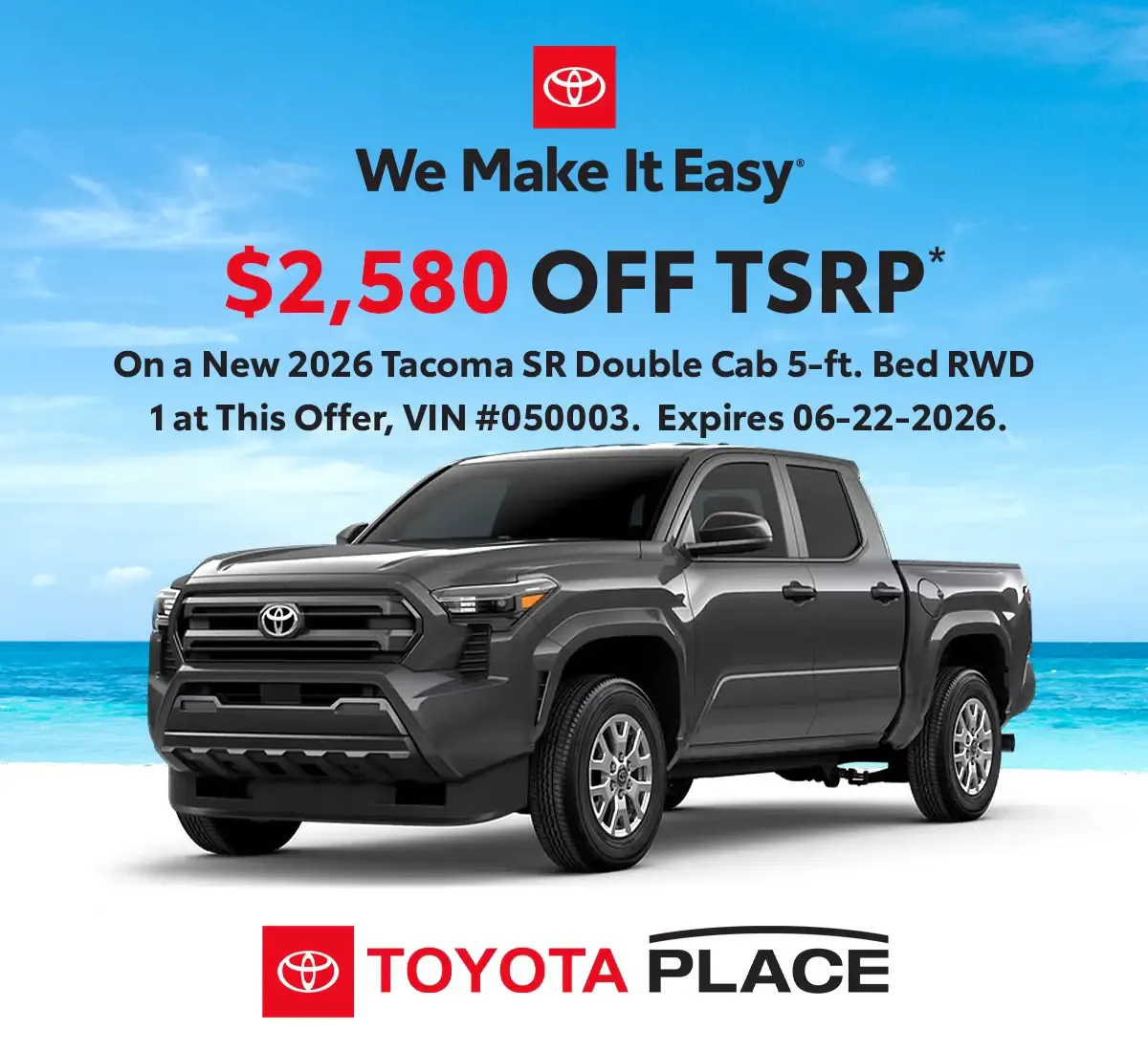 2026 Toyota Tacoma SR Double Cab RWD | Toyota Place