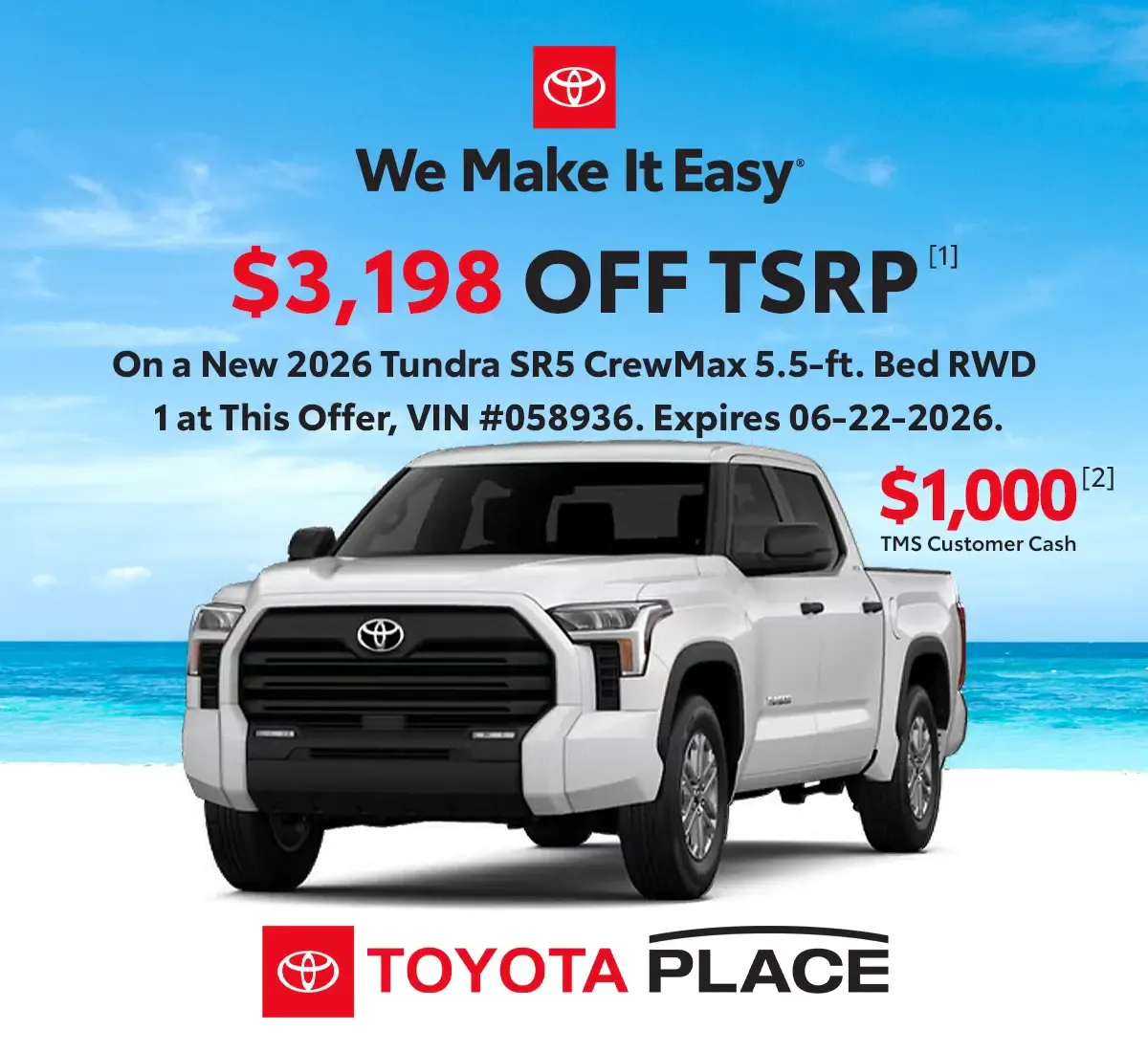 2026 Toyota Tundra SR5 CrewMax RWD | Toyota Place