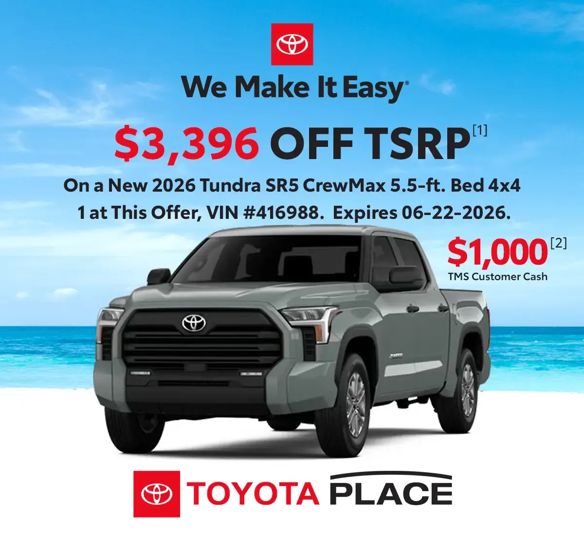 2026 Toyota Tundra SR5 CrewMax 4×4 | Toyota Place