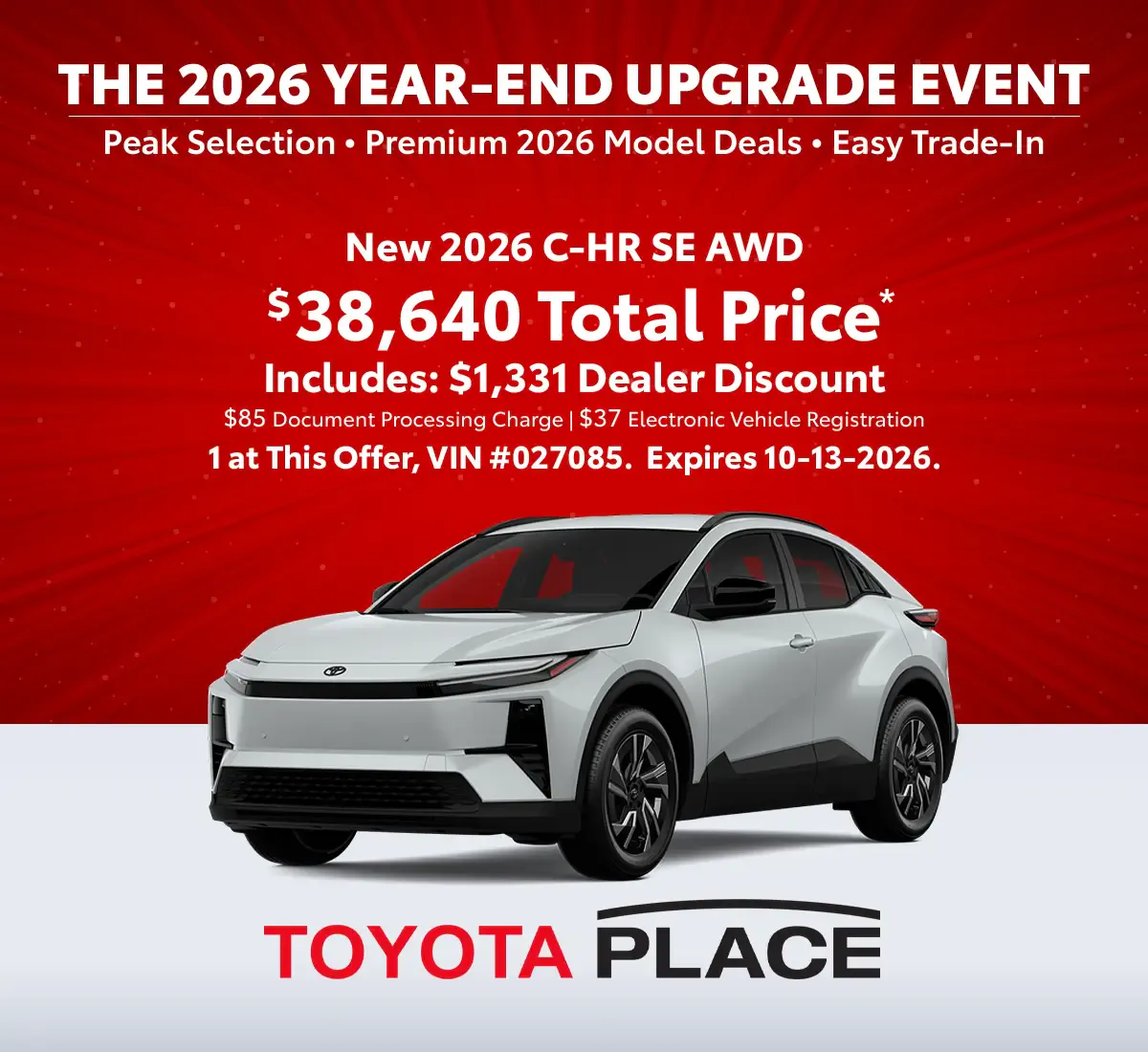 New 2026 Toyota Corolla C-HR SE AWD | Toyota Place