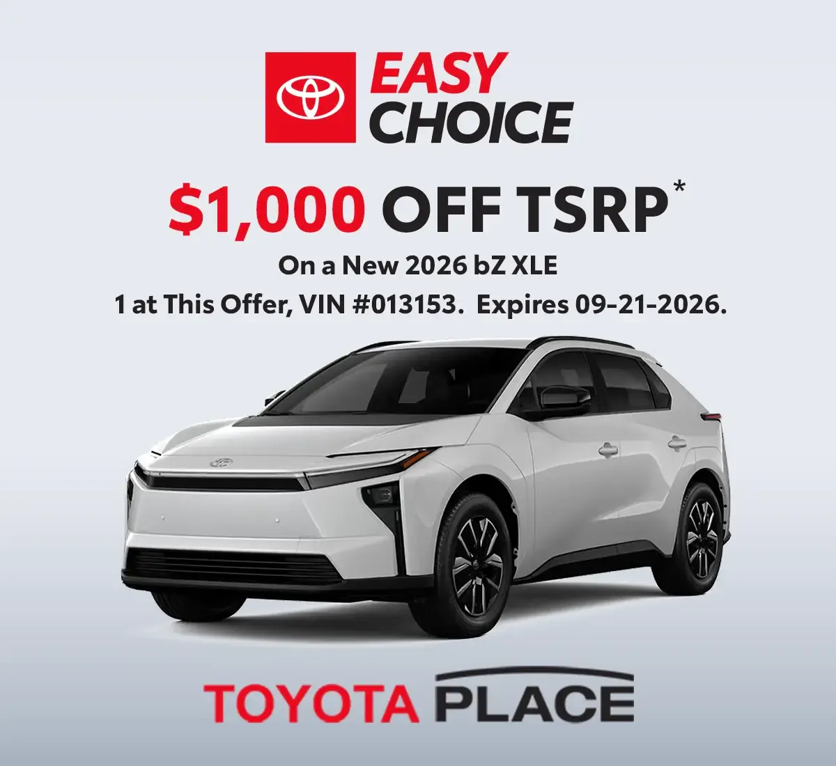 2026 Toyota bZ XLE | Toyota Place