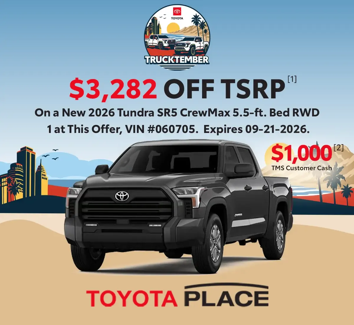2026 Toyota Tundra SR5 CrewMax RWD | Toyota Place