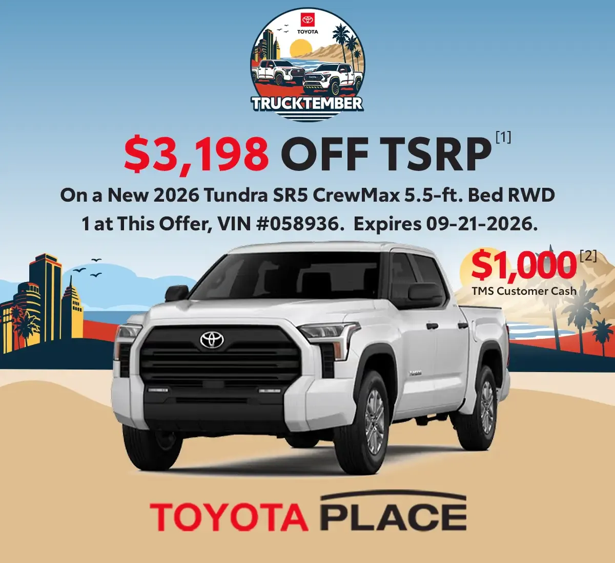 2026 Toyota Tundra SR5 CrewMax RWD | Toyota Place
