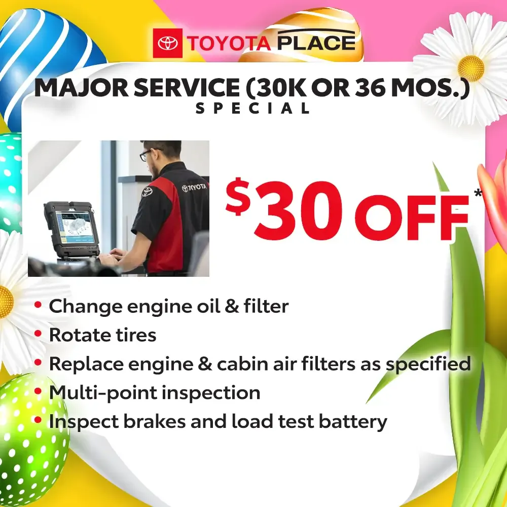 Major Service (30K miles or 36 mos.) Special | Toyota Place