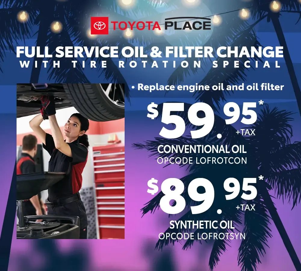 Oil Change & Tire Rotation Special | Toyota Place