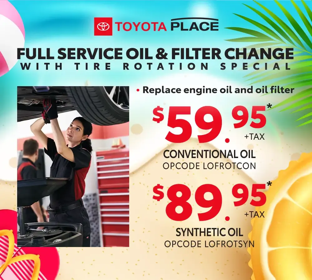 Oil Change & Tire Rotation Special | Toyota Place