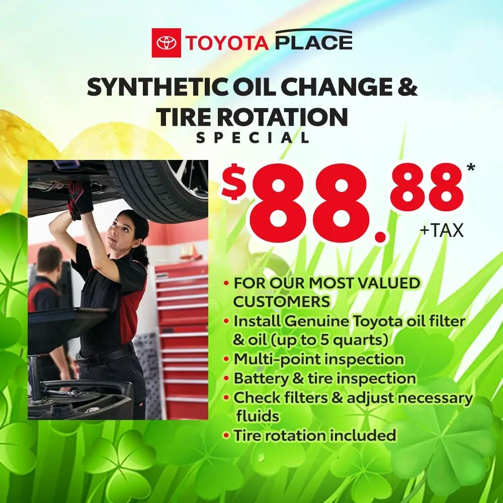 Oil Change & Tire Rotation Special | Toyota Place