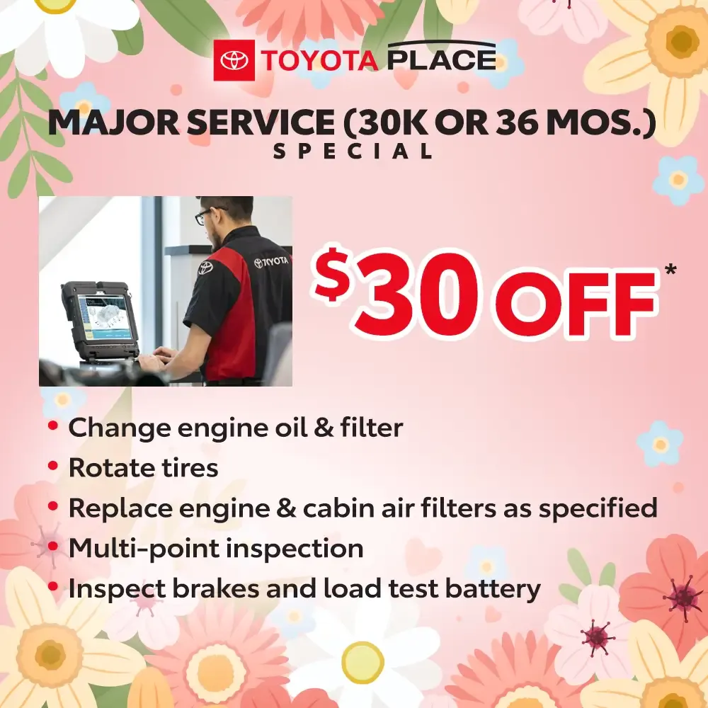 Major Service (30K miles or 36 mos.) Special | Toyota Place