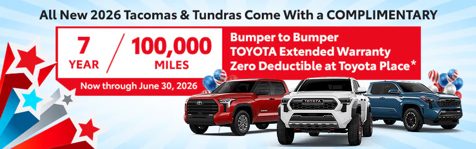 7 Year 100,000 Miles Toyota Extended Warranty – Tacoma – Tundra | Toyota Place