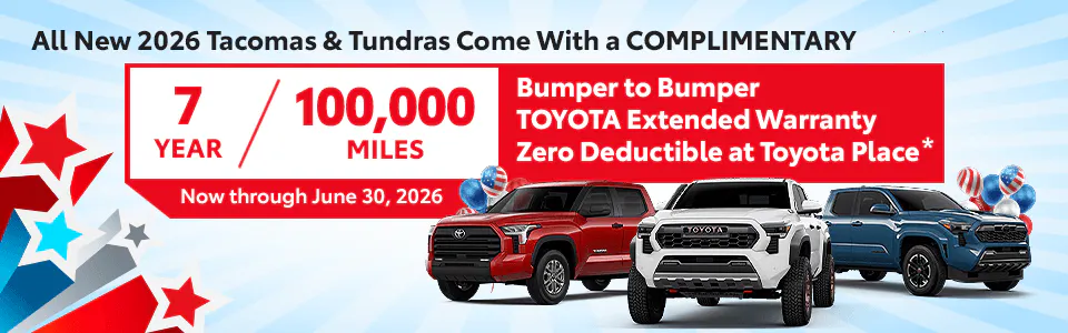 7 Year 100,000 Miles Toyota Extended Warranty – Tacoma – Tundra | Toyota Place