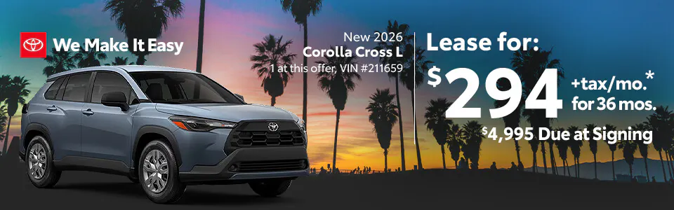 July 2026 – We Make it Easy – Corolla Cross | Toyota Place