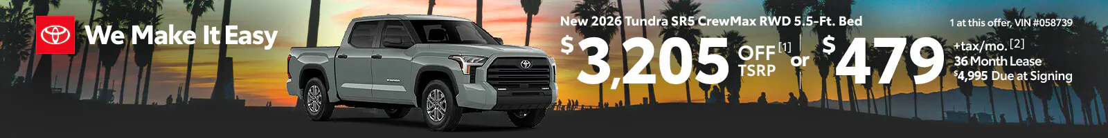 July 2026 – We Make it Easy – Tundra