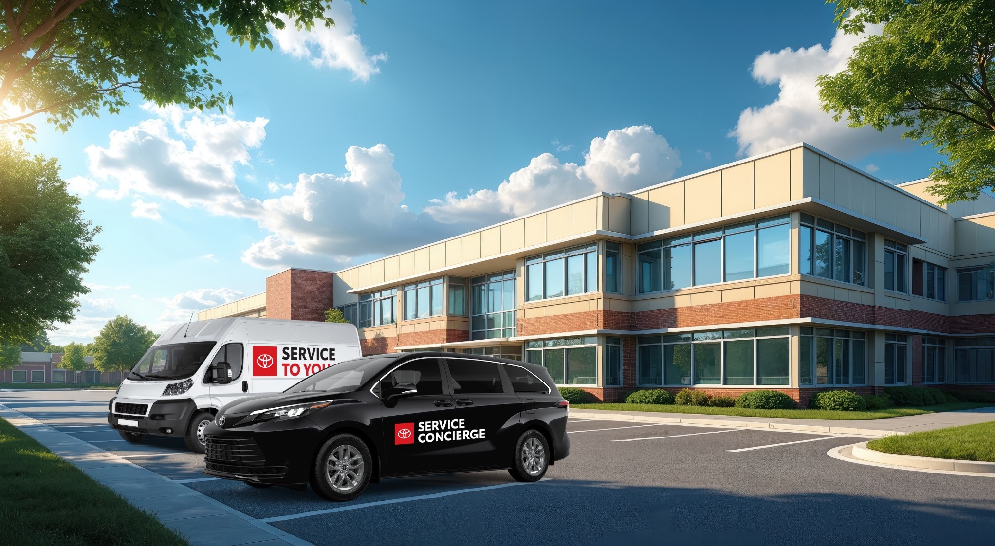Toyota Sunnyvale Service Concierge team delivering a vehicle at a customer's home