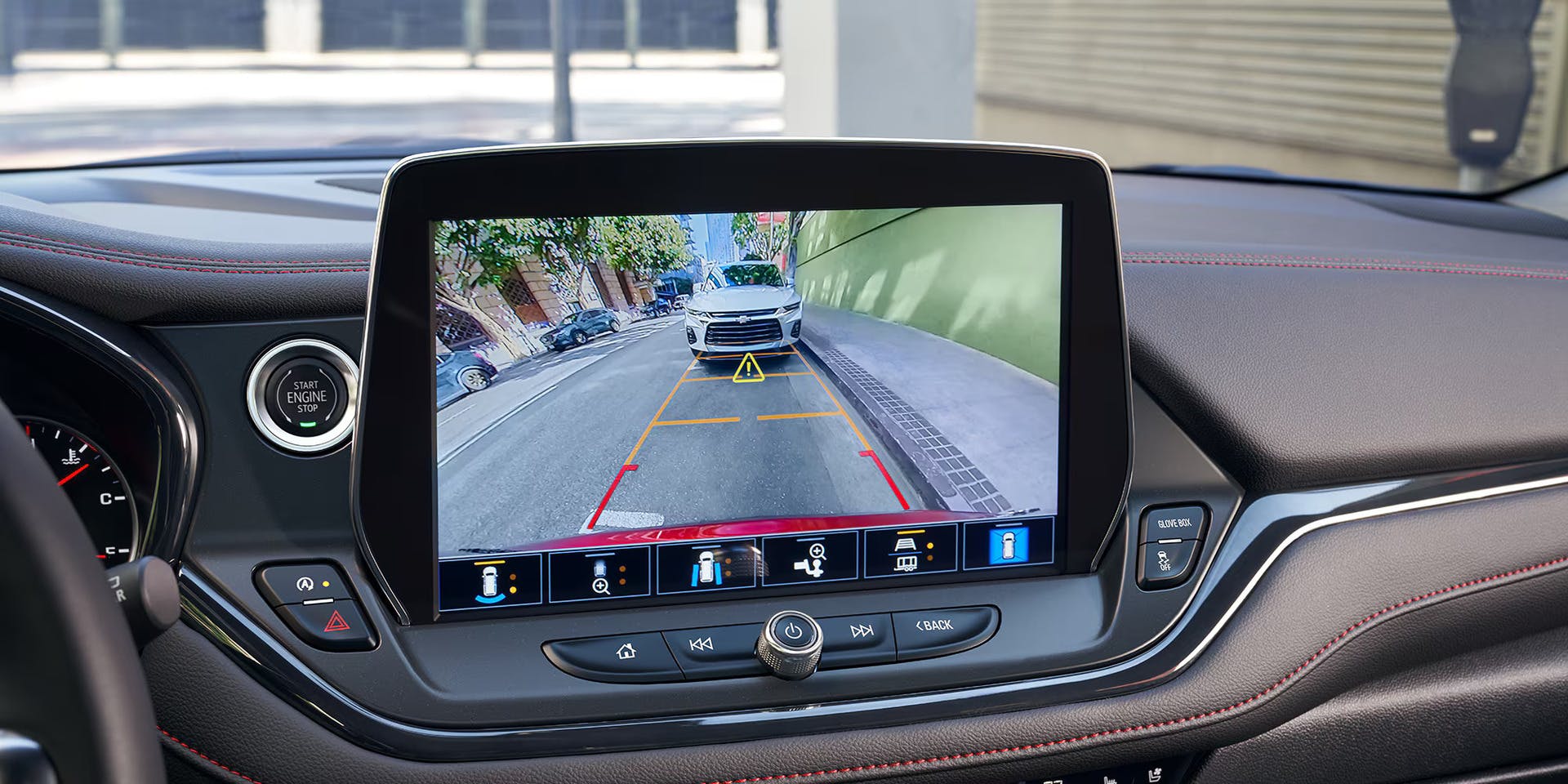 back up camera shown on a chevy blazer