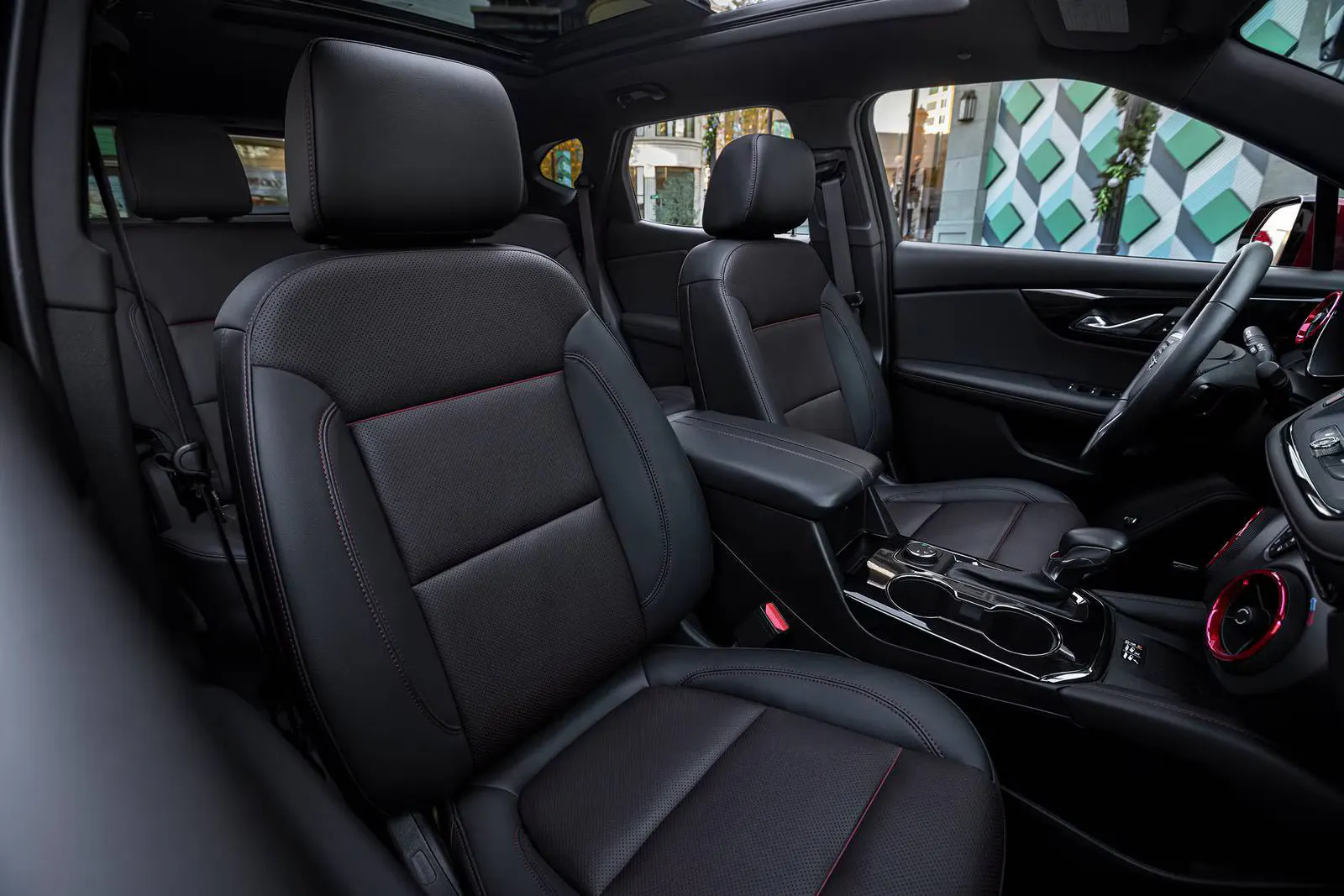 Interior of a blazer.
