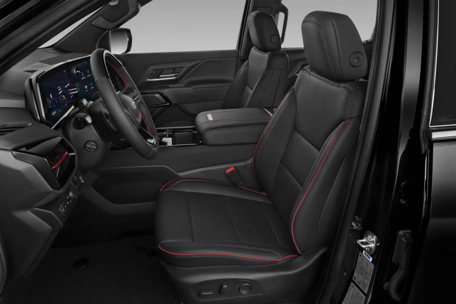 Interior of a silverado ev.