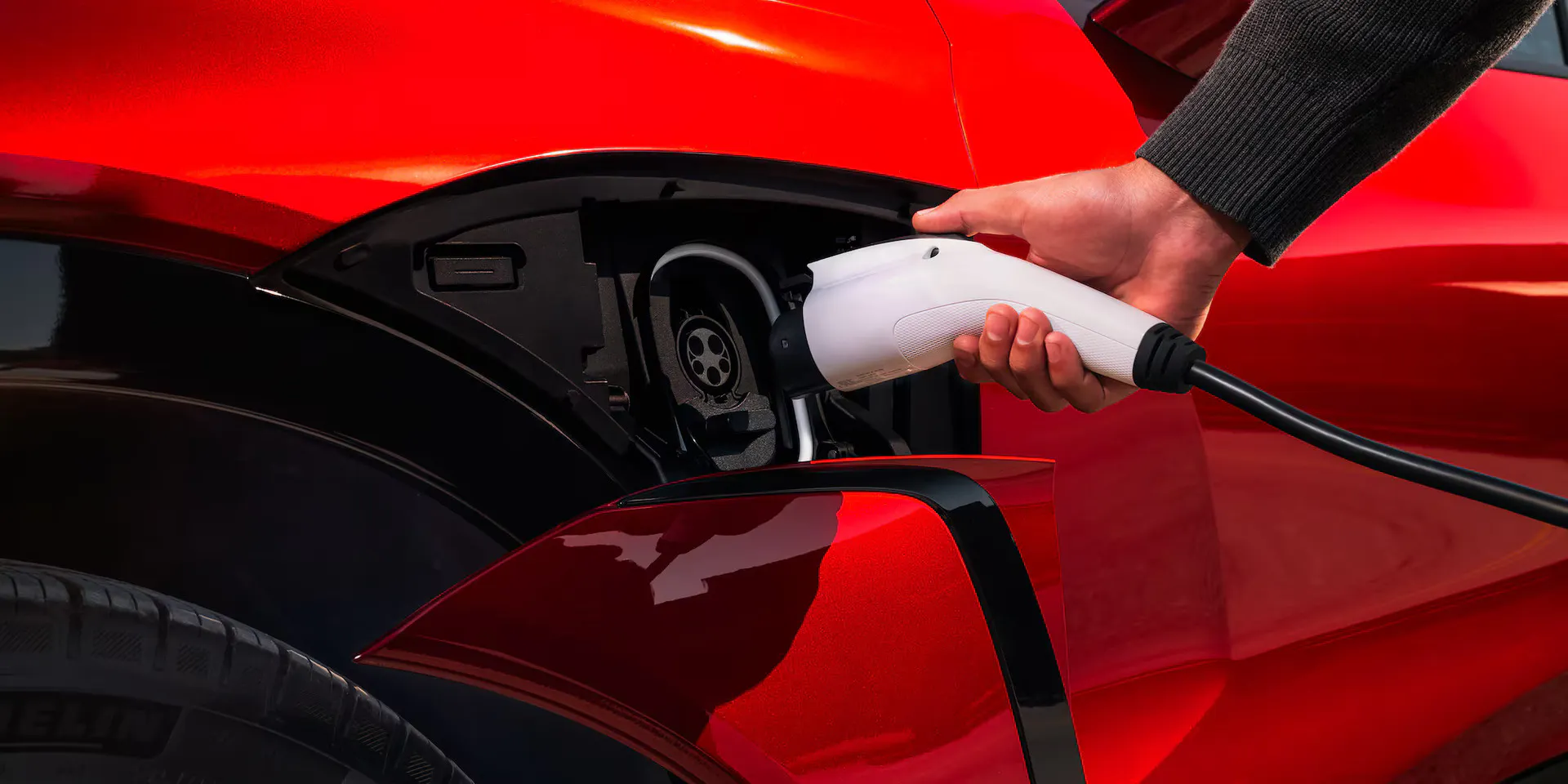 A blazer ev being charged.