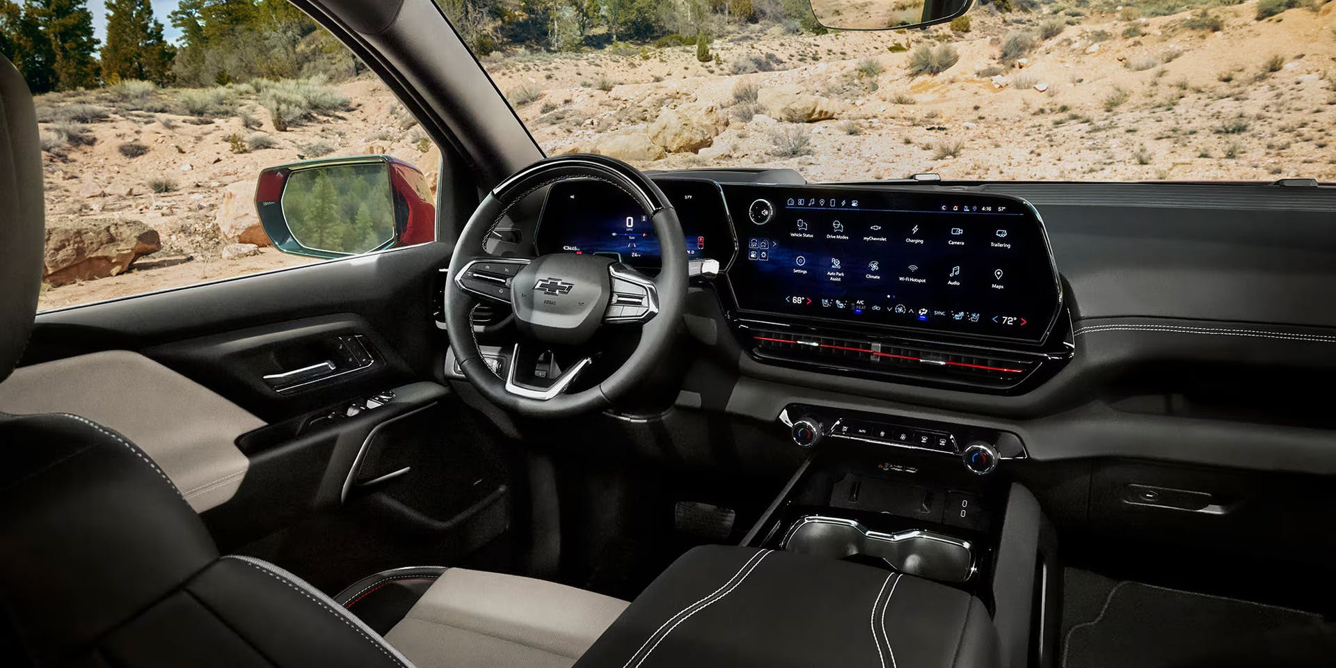 2026-sev-gallery-20 front cockpit view of a 2026 chevy silverado ev