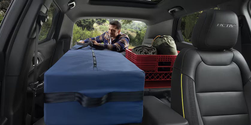 interior and cargo in the chevy trailblazer
