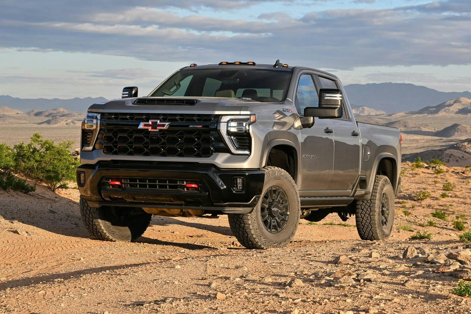 silverado hd driving on a dirt path