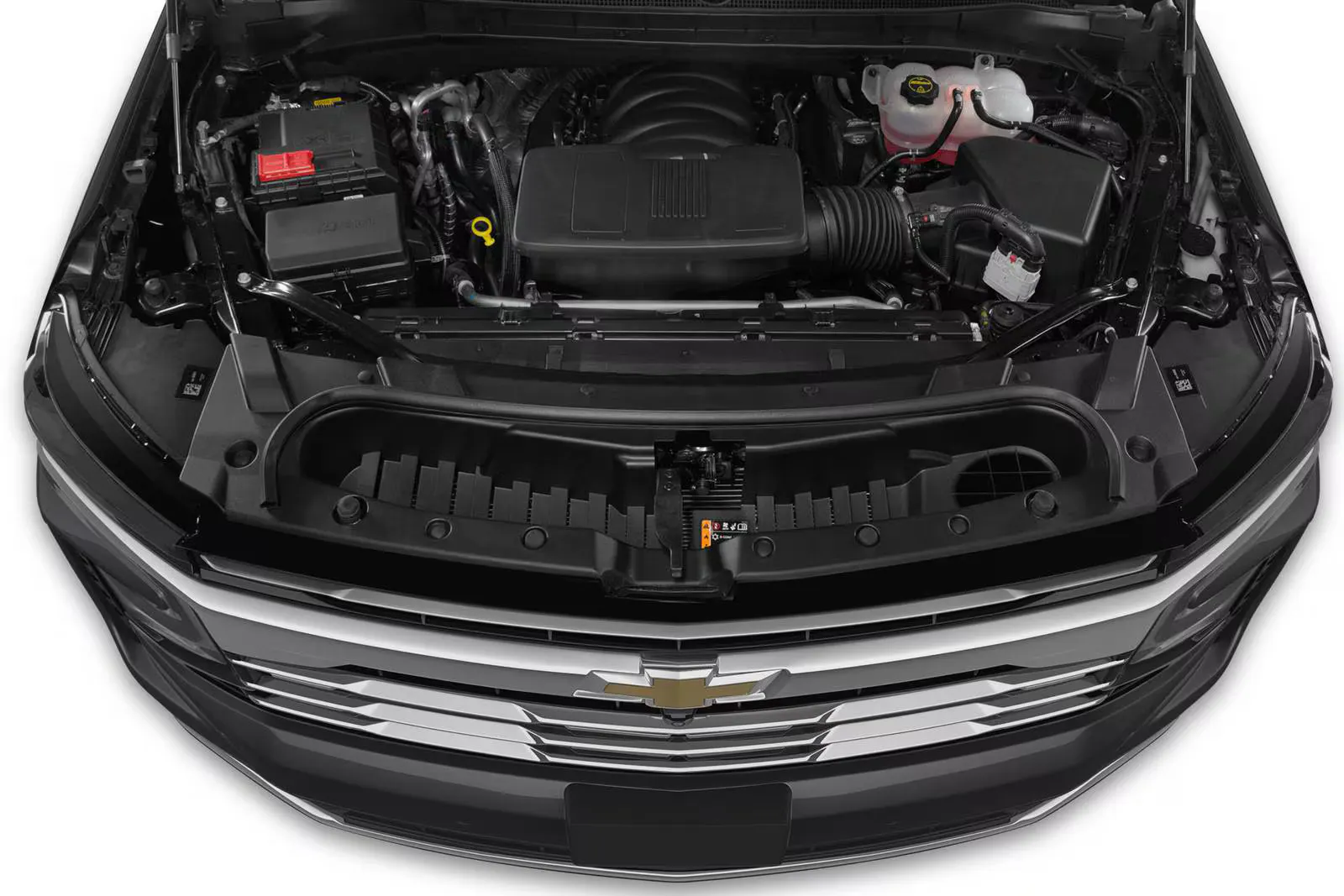An exterior view of the engine in the new 2026 Chevy Tahoe