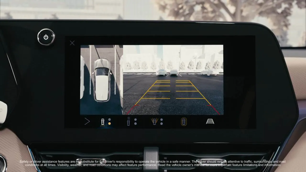 2027 blazer ev safety feature 2 The front display screen in a chevy blazer ev.