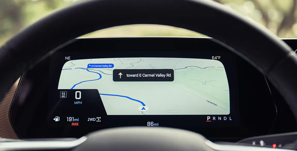 The front navigation in the chevy equinox.